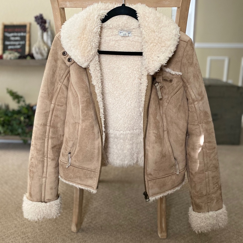 Guess Suede Fluffy Jacket
